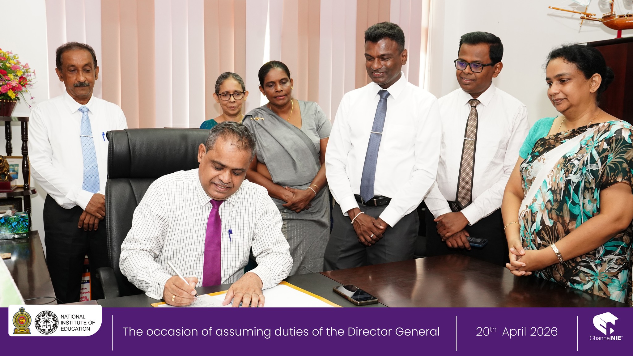 ජාතික අධ්‍යාපන ආයතනයේ (NIE) නව අධ්‍යක්ෂ ජනරාල් වැඩ අරඹයි. - 20.04.2026