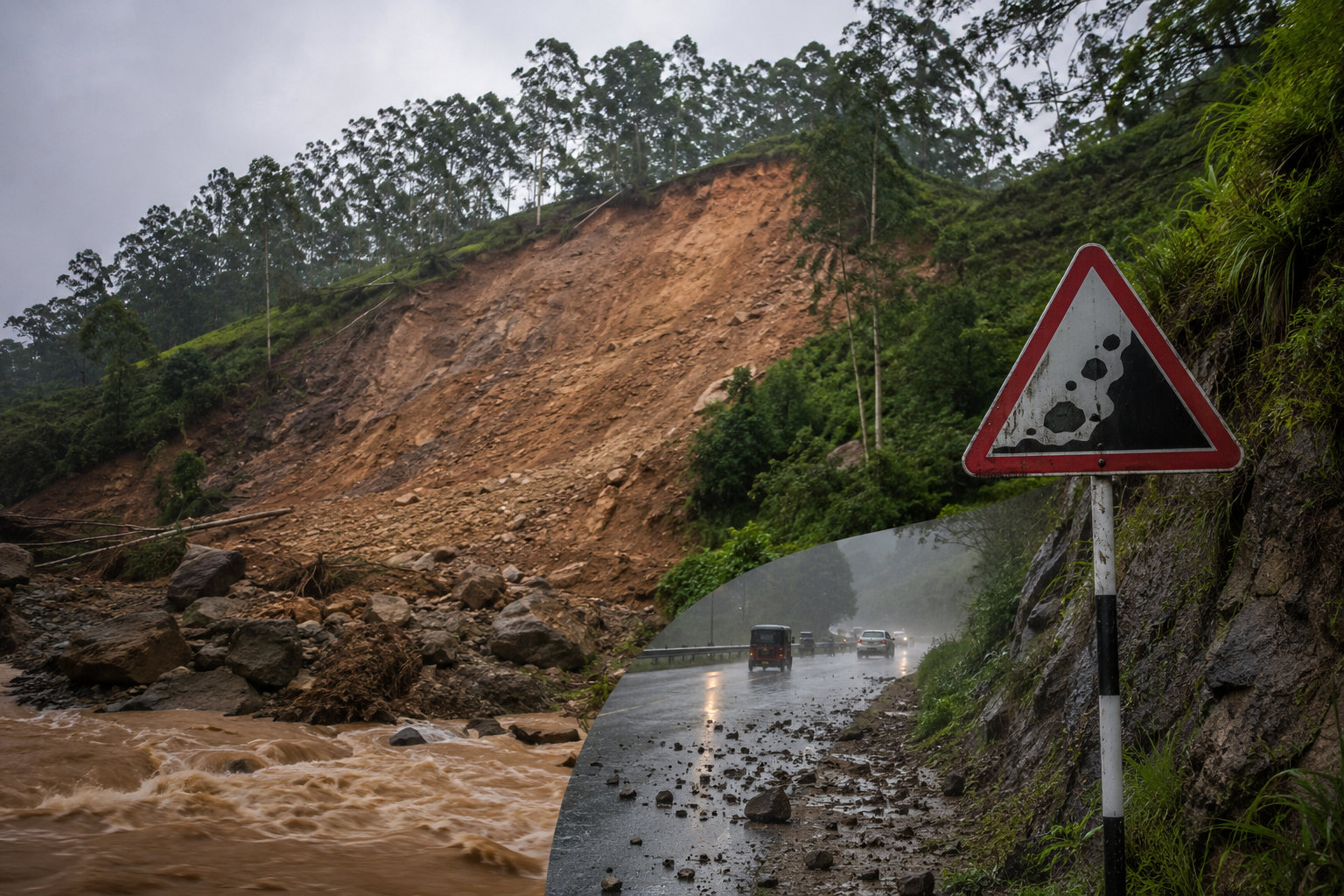දිස්ත්‍රික්ක 13ක් සඳහා නායයෑම් අනතුරු ඇඟවීම් දීර්ඝ කෙරේ. - 16.05.2026